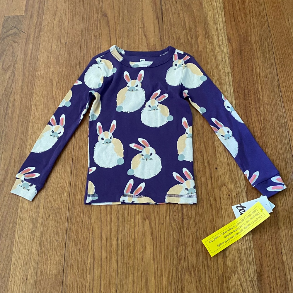 Tea Collection Purple Bunny Pajama Set - Picture 2 of 6